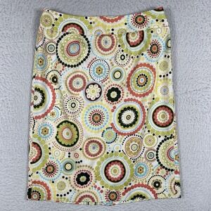 Talbots Skirt‎ Womens 4 Multicolor Stretch Boho Hippie Career Preppy Artsy Work
